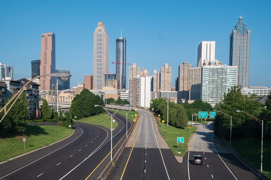 Atlanta skyline from the Jackson Street Bridge